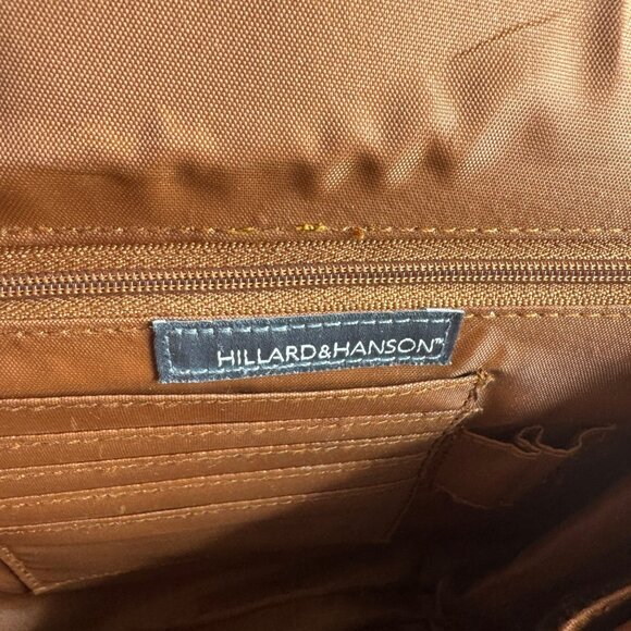 Hillard & Hanson Brown Genuine Leather Backpack Purse With Adjustable Straps - Picture 4 of 10